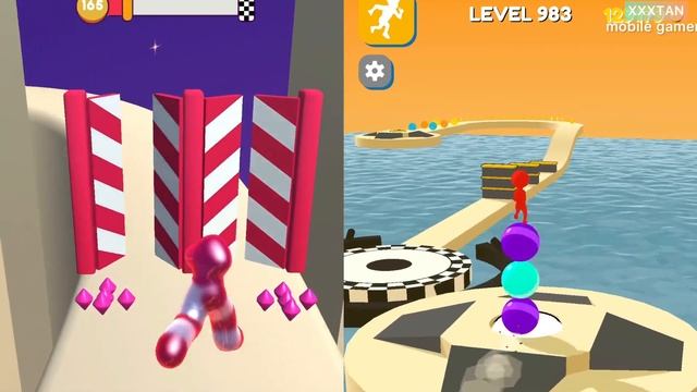Blob Runner 3d Vs Stack Rider ???All Levels Max New Update Walkthrough Android iOS Gameplay смотреть онлайн