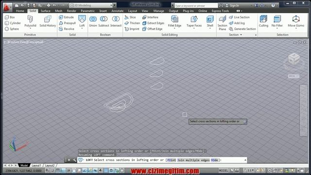 AutoCAD loft komutu смотреть онлайн