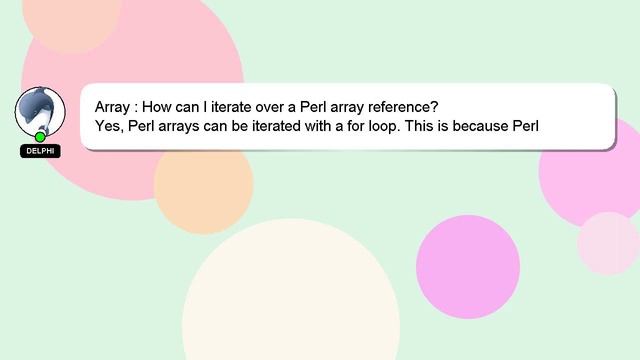 Array : How can I iterate over a Perl array reference? смотреть онлайн