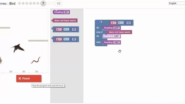 Blockly Games - Bird - Level 7 (Read Desc)