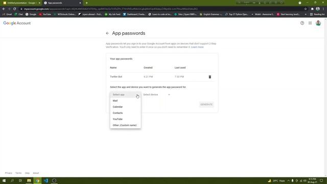 How to Get a Google App Password for sending automated mails. смотреть онлайн