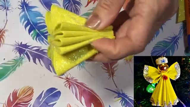 Как сделать ангела из фоамирана новогодняя игрушка-поделка how to make a Christmas tree toy смотреть онлайн