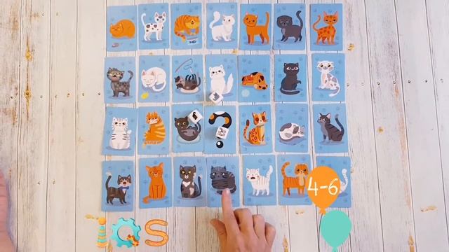 Настольная игра на внимание и реакцию с забавными котиками