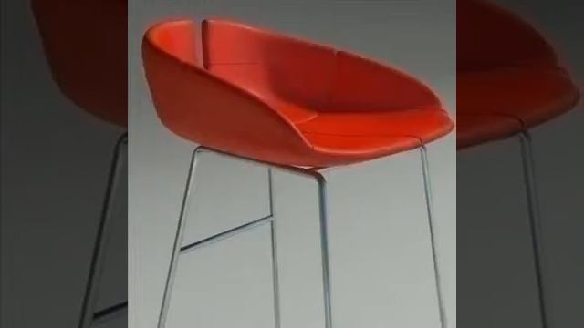 3D Model Fjord Bar Stool Low Red Review смотреть онлайн