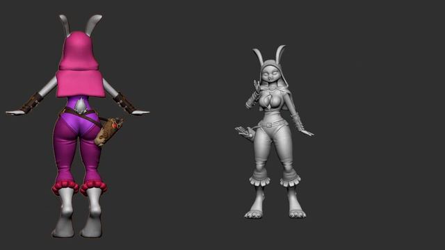 Female Archer Rabbit Harengon 5e DnD. 😎 Zbrush Speed Sculpt. For 3D printing. Downloadable. 👌✅ смотреть онлайн