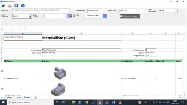 Export Bom to Excel SOLIDWORKS смотреть онлайн
