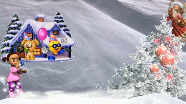 FOOTAGE. SANTA CLAUS ON SKIS. FREE DOWNLOAD. смотреть онлайн