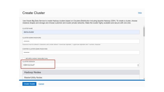 Creating an Oracle Big Data Service Cluster смотреть онлайн