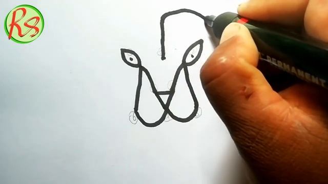 Lion Face Drawing Easy 8 Dots use only| Step By Step Drawing For Learning ? смотреть онлайн