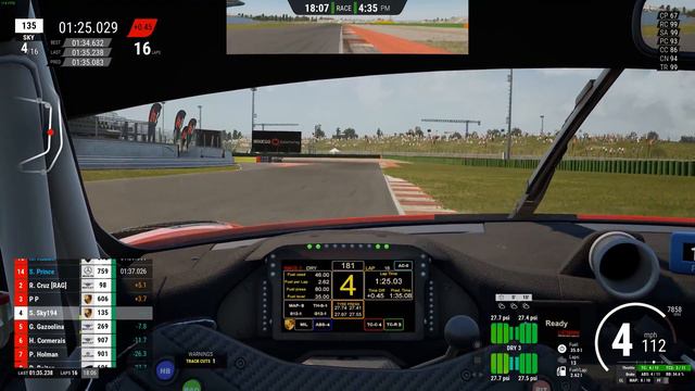 Assetto Corsa Competizione: EU CP Server Multiplayer@ Misano/ 2020 Porsche GT3R / W SETUP & LINK смотреть онлайн