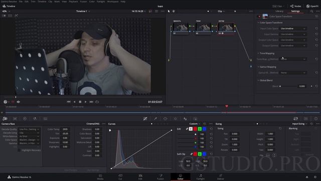 Правильная обработка материала CinemaDNG и BRAW C Bmpcc 4/6k