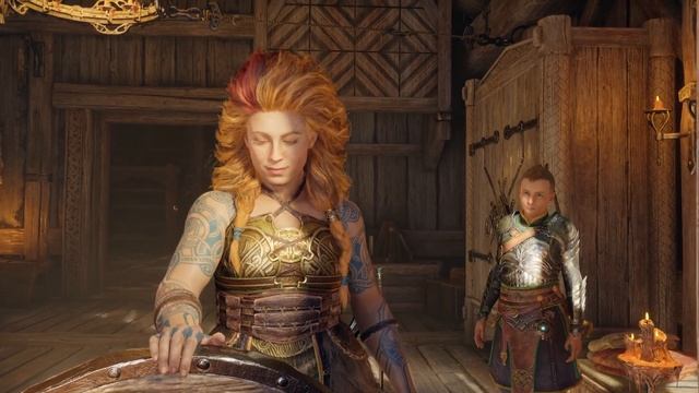 God of War Ragnarok - Знакомство Атрея с дочкой Тора смотреть онлайн