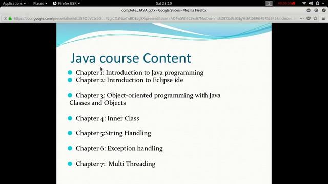 Introduction of Java Course Content смотреть онлайн