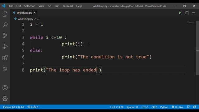 While Loops In Python смотреть онлайн
