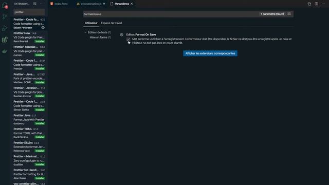 Formatter son code avec Prettier (extension VS Code) смотреть онлайн