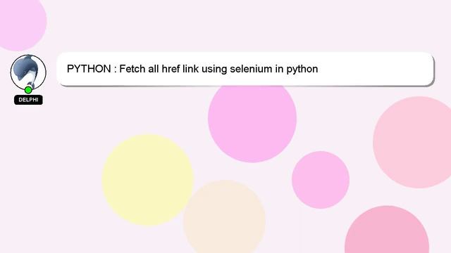 PYTHON : Fetch all href link using selenium in python смотреть онлайн
