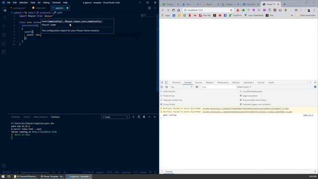 00 Phaser JS with ParcelJS + Typescript- Setting up a game template смотреть онлайн