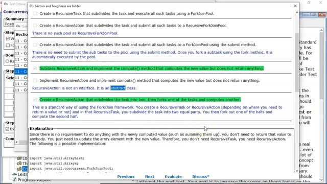 Identifying when you need RecursiveAction (contains code). (enthuware.ocpjp.v8.2.1241) смотреть онлайн