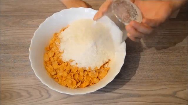 Печенье из кукурузных хлопьев. Простой рецепт смотреть онлайн