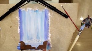 Правополушарное рисование: водопад