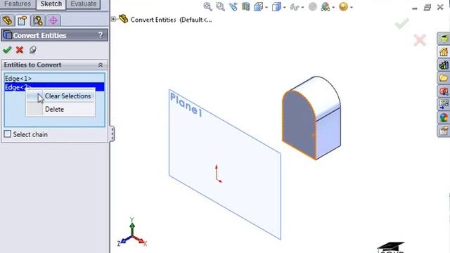 solidworks Convert Entities смотреть онлайн