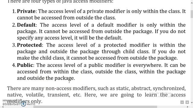 JAVA | Access modifiers | module 2 смотреть онлайн