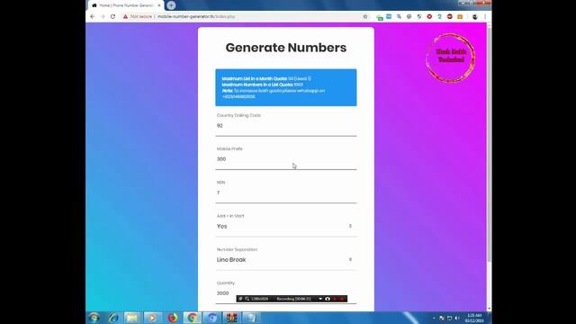 Mobile Number Generator Php Script For SMS Marketing смотреть онлайн