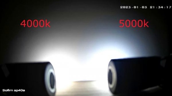 Тест налобного фонарика Sofirn sp40 A в режиме High аккумулятор Sofirn 3000Ah  (Sofirn-SP40a-2023)