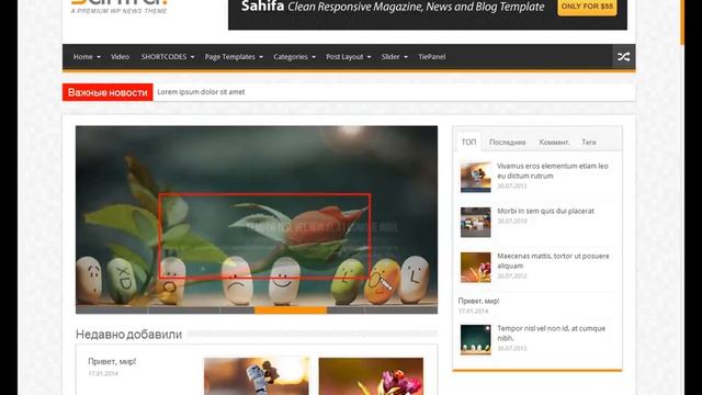 Настройка темы wordpress Sahifa. 3 урок смотреть онлайн