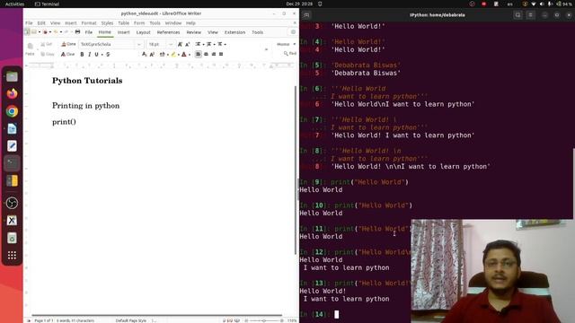 Python Tutorial with Debabrata: The Basic Concepts in Python- Class-1 смотреть онлайн