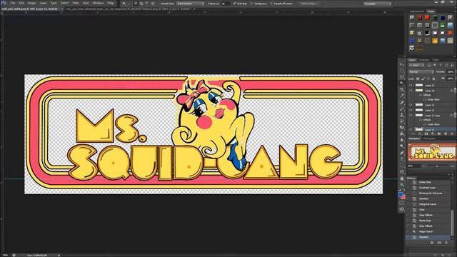 Photoshop Art Project - "Ms. Squid Gang" (Pac-Man Theme) смотреть онлайн