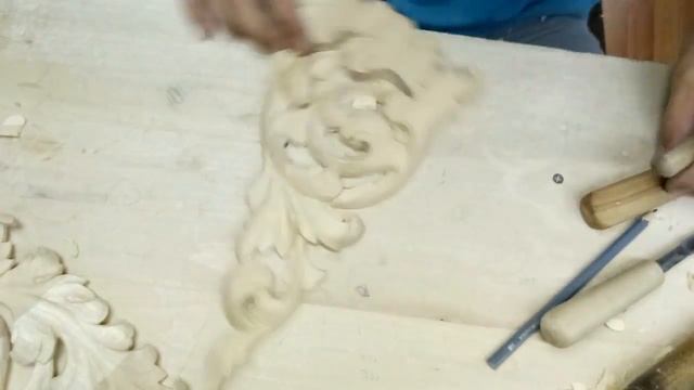 Резьба по дереву.Барокко.Угловой элемент. смотреть онлайн