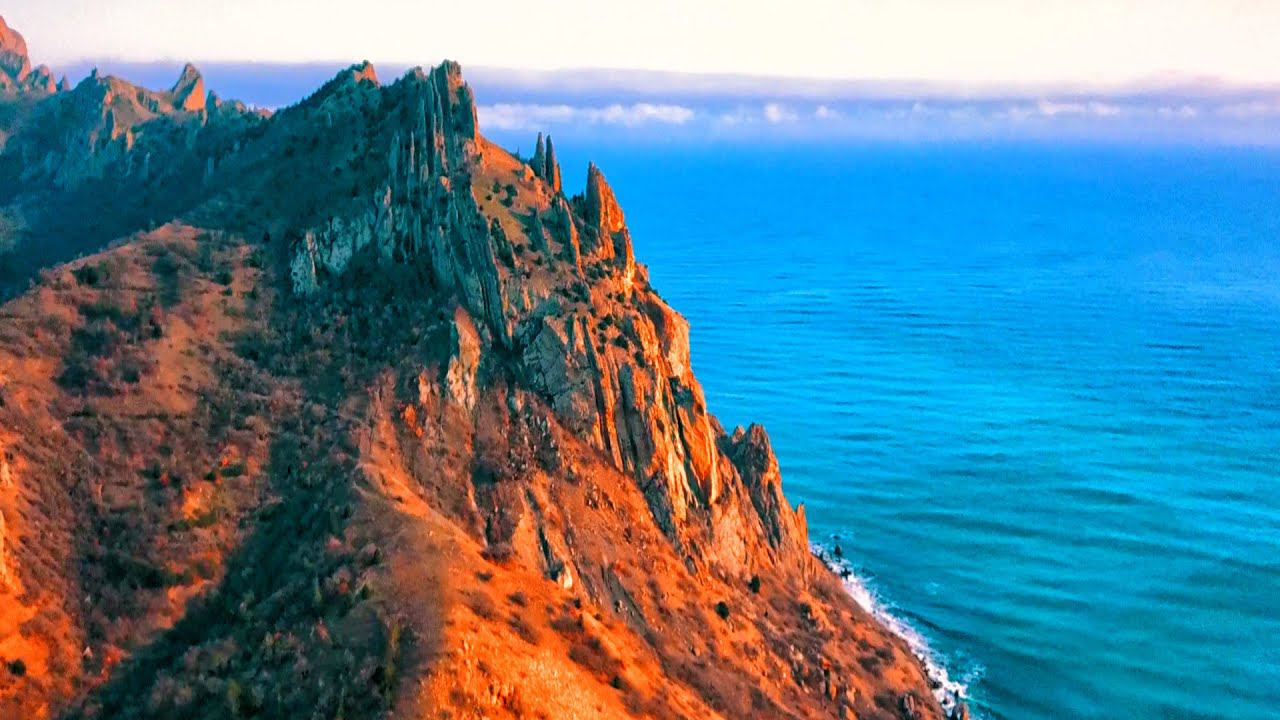 Крым 2022. Как Россия меняет посёлки. Вулкан на берегу моря. КУРОРТНОЕ сегодня что здесь происходит. смотреть онлайн