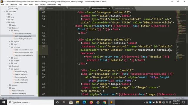#PHP Laravel | College History Edit | Part- 31 Website Development | Full Course | Bangla Tutoria смотреть онлайн