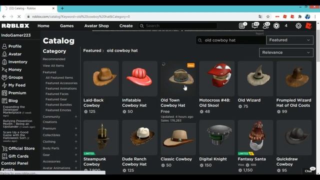 [FREE ITEM]Cara Mendapatkan Old Town Cowboy Hat l Roblox Indonesia смотреть онлайн