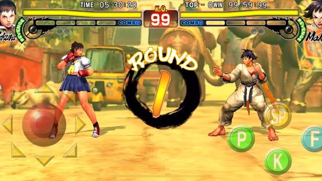 Sakura Fights Her Way to Akuma Street Fighter IV CE Gameplay iOS смотреть онлайн