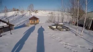 И снова на снегоходах! Рысь 500м и Ямаха. По насту после оттепели!