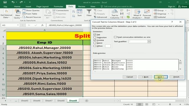 How to Split cells & using Flash fill || in Excel Bangla смотреть онлайн