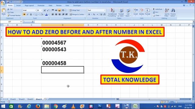 HOW TO ADD "0" BEFORE & AFTER A NUMBER IN EXCEL смотреть онлайн
