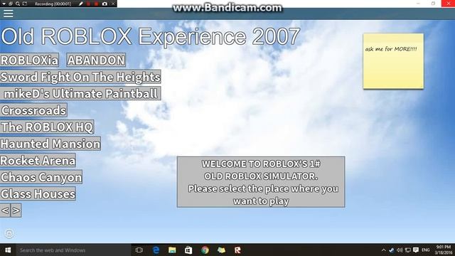 Roblox 2007 GAME! смотреть онлайн