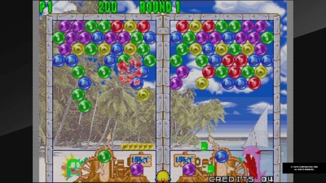 ACA NEOGEO PUZZLE BOBBLE 2 gameplay with scanlines смотреть онлайн