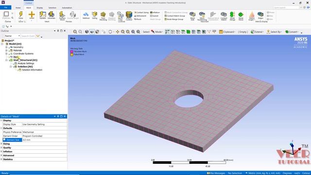 03 ANSYS Workbench | Element Size смотреть онлайн