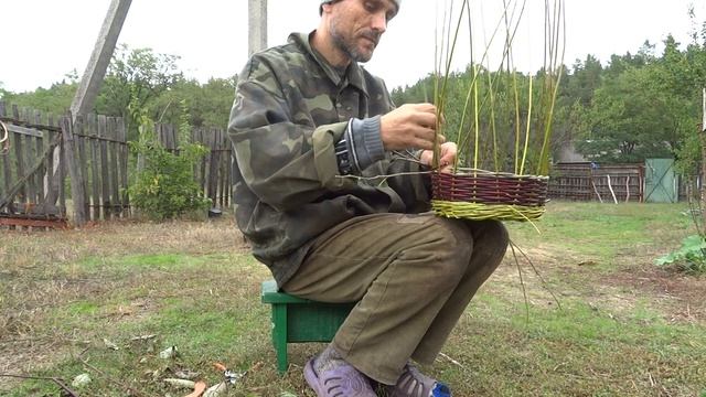 Плетение корзины из ивового прута. смотреть онлайн