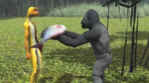 Patila Challenge 10. Patila - Missed The Stranger Gorilla & Dinosaur Funny Animated Short Film.