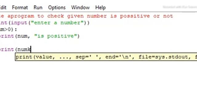 #check given number is positive or not in python, in Hindi, basic programs for beginners. смотреть онлайн