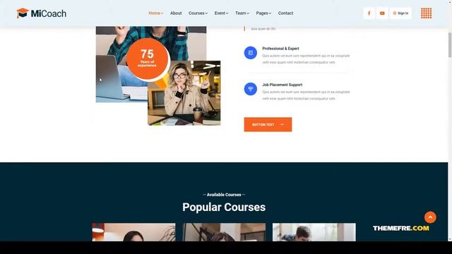MiCoach - Online Courses WordPress Theme online education training Nozomi смотреть онлайн
