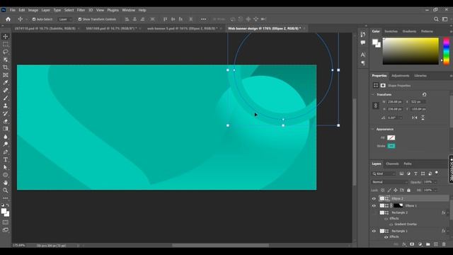 Professional Web banner design - Adobe photoshop tutorial смотреть онлайн