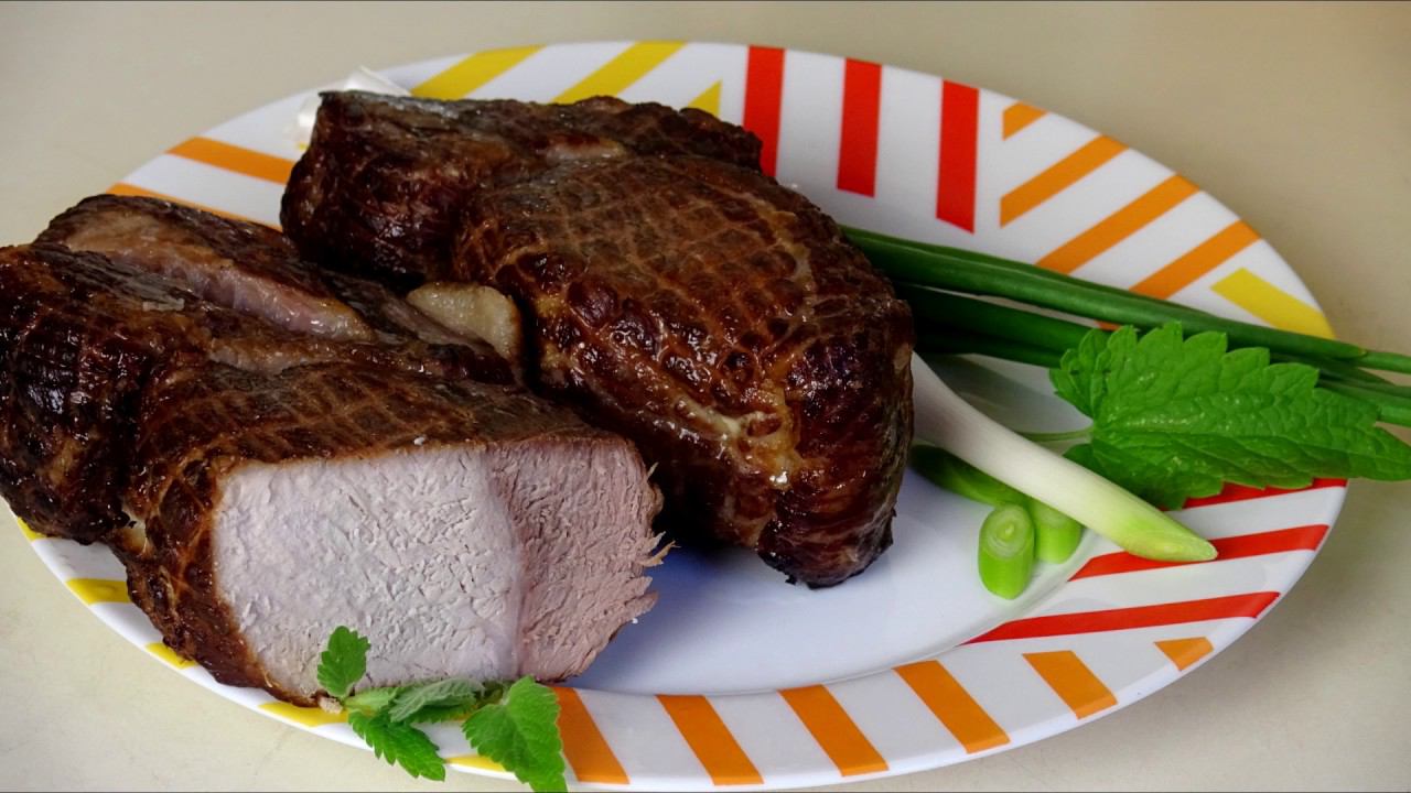 Как вкусно приготовить мясо. Корейка копчёно-запечёная. смотреть онлайн