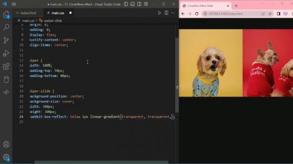 Swiper Slider Series  - Cover Flow Effect Slider | Episode 11 | JavaScript | Swiper JS