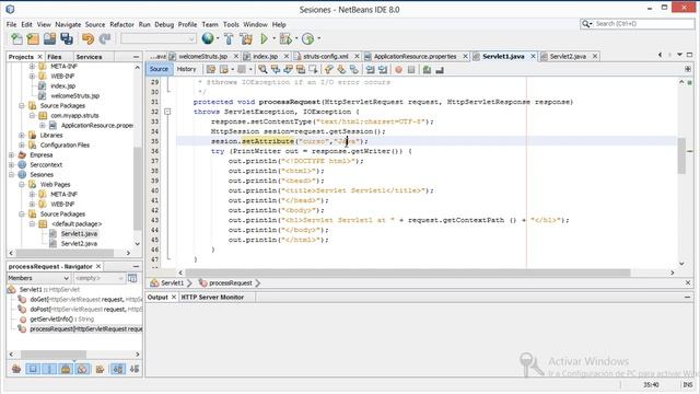 Variables Session con Servlet смотреть онлайн